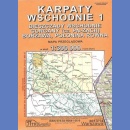 Karpaty Wschodnie. Mapa przeglądowa 1:300 000. 