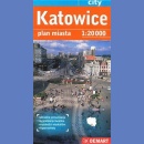 Katowice. Plan miasta 1:20 000.