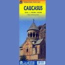 Kaukaz (Caucasus). Gruzja, Armenia, Azerbejdżan. Mapa turystyczna 1:430 000-1:650 000.