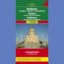 Kaukaz, Gruzja, Armenia, Azerbejdżan. Mapa samochodowa 1:700 000.