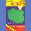 Kętrzyn N-34-67/68.<BR>Mapa topograficzna 1:100 000. Wydanie turystyczne 