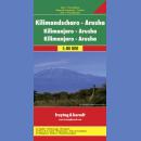 Kilimandżaro, Arusha. Mapa turystyczna 1:80 000.