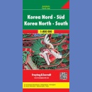 Korea Północna. Korea Południowa. Mapa samochodowa 1:800 000.