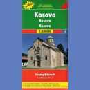 Kosowo. Mapa samochodowa 1:150 000.