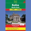 Koszyce (Košice). Plan miasta 1:15 000. Mapa 1:100 000.