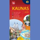 Kowno (Kaunas). Plan miasta 1:20 000.