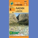 Kreta wschodnia: Lasithi. Mapa turystyczna 1:100 000.