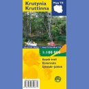 Krutynia/Kruttinna. Kayak trail/Kanuroute Zyndaki-Jabłoń. Tourist map/Touristenkarte 1:100 000.