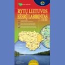 Labirynt jezior wschodniej Litwy (Rytų Lietuvos ežerų labirintas). Mapa turystyczna 1:110 000.
