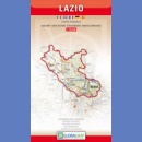 Lacjum (Lazio). Mapa samochodowa 1:250 000