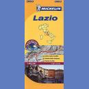 Włochy: Lacjum (Lazio). Mapa samochodowa 1:200 000