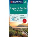 Lago di Garda (Jez. Garda, Gardasee, Lake Garda, Lac de Garde). Mapa samochodowa 1:125 000 z panoramą.