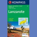 Lanzarote (Wyspy Kanaryjskie). Mapa turystyczna 1:50 000.