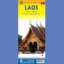 Laos. Mapa samochodowa 1:750 000.