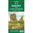 Las Bakoński cz. zach. (Bakony nyugat). Mapa turystyczna 1:40 000/1:80 000.