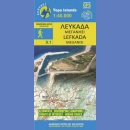 Lefkada. Mapa topograficzna 1:40 000.