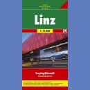 Linz. Plan miasta 1:15 000.