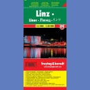 Linz. Plan miasta 1:5 000/1:20 000.