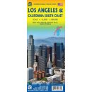 Los Angeles, California South Coast. Mapa 1:800 000. Plan miasta 1:15 000.