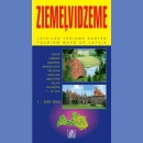 Łotwa północno-środkowa (4): Ziemelvidzeme. Mapa turystyczna 1:200 000.