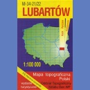 Lubartów M-34-21/22<BR>Mapa topograficzna 1:100 000. Wydanie turystyczne 