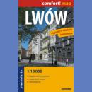 Lwów. Laminowany plan kieszonkowy 1:10 000. 