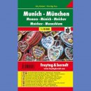 Monachium (Munich). Plan miasta 1:10 000 laminowany.