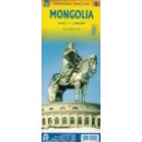 Mongolia, Ułan Bator. Mapa turystyczna 1:1 800 000. Plan miasta 1:22 000.