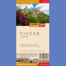 Muntii Ciucas. Mapa turystyczna 1:25 000