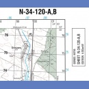 Narew. Mapa topograficzna 1:50 000. Układ UTM - Arkusz N-34-120-A,B