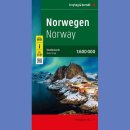 Norwegia. Mapa samochodowa 1:600 000.