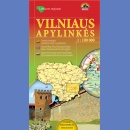 Okolice Wilna (Vilniaus apylinkės). Mapa turystyczna 1:100 000