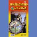 Okolice Wysokiego Dworu (Aukštadvario apylinkės). Mapa Wysokodworskiego Parku Regionalnego. 1:50 000.  Mapa turystyczna.