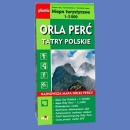 Orla Perć i Tatry polskie. Mapa turystyczna 1:5 000/1:30 000 laminowana.