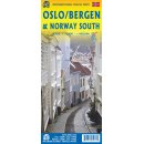 Oslo/Bergen, Norwegia południowa. Plany miast 1:8 000/Mapa turystyczna 1:800 000.