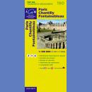 Paryż i okolice. Paris, Chantilly, Fontainebleau. Mapa turystyczna 1:100 000