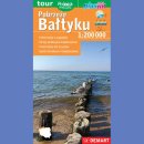 Pobrzeże Bałtyku. Mapa turystyczna 1:200 000. Plastik