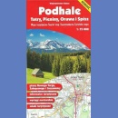 Podhale, Tatry, Pieniny, Orawa i Spisz. Mapa turystyczna 1:75 000.