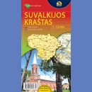Pojezierze Suwalskie (Suvalkijos krastas). Mapa turystyczna 1:130 000.