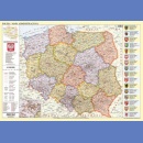 Polska fizyczno-administracyjna 1:1 000 000. Mapa ścienna.