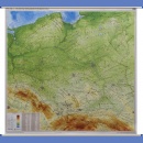 Polska. Mapa fizyczna ogólnogeograficzna 1:500 000 + mapa do ćwiczeń. Mapa ścienna dwustronna.
