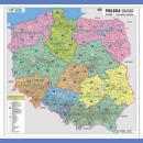 Polska. Mapa kodowa 1:500 000. Mapa ścienna.