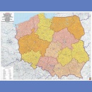 Polska. Mapa ścienna kodowa 1:700 000.
