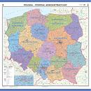 Polska. Podział administracyjny 1:500 000. <BR> Mapa ścienna.