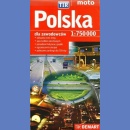 Polska TIR. Mapa 1:750 000 dla zawodowców TIR.