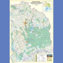 Powiat suwalski, augustowski i sejneński. Mapa administracyjno-drogowa 1:50 000. Mapa ścienna.