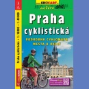 Praga (Praha cyklisticka). Mapa rowerowa 1:16 000.