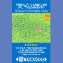 Prealpy Karnijskie (Prealpi Carniche, Val Tagliamento). Mapa turystyczna 1:25 000