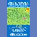 Prealpy Karnijskie (Prealpi Carniche e Giulie del Gemonese). Mapa turystyczna 1:25 000