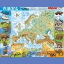 Puzzle ramkowe EUROPA: Mapa fizyczna.